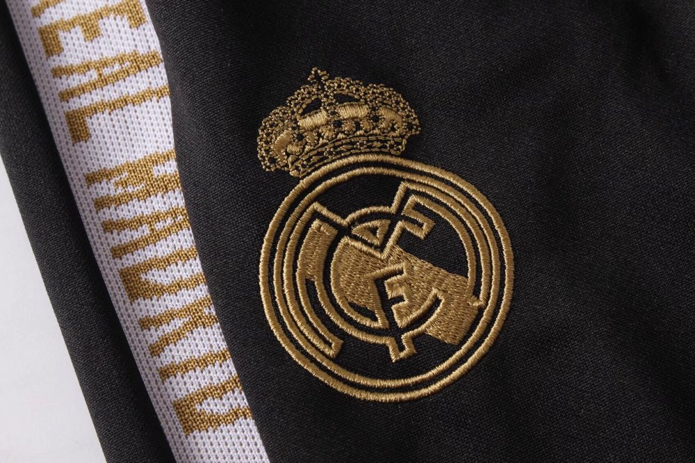 2019/2020 Real Madrid Long Zip Jacket White Football Shirt Set