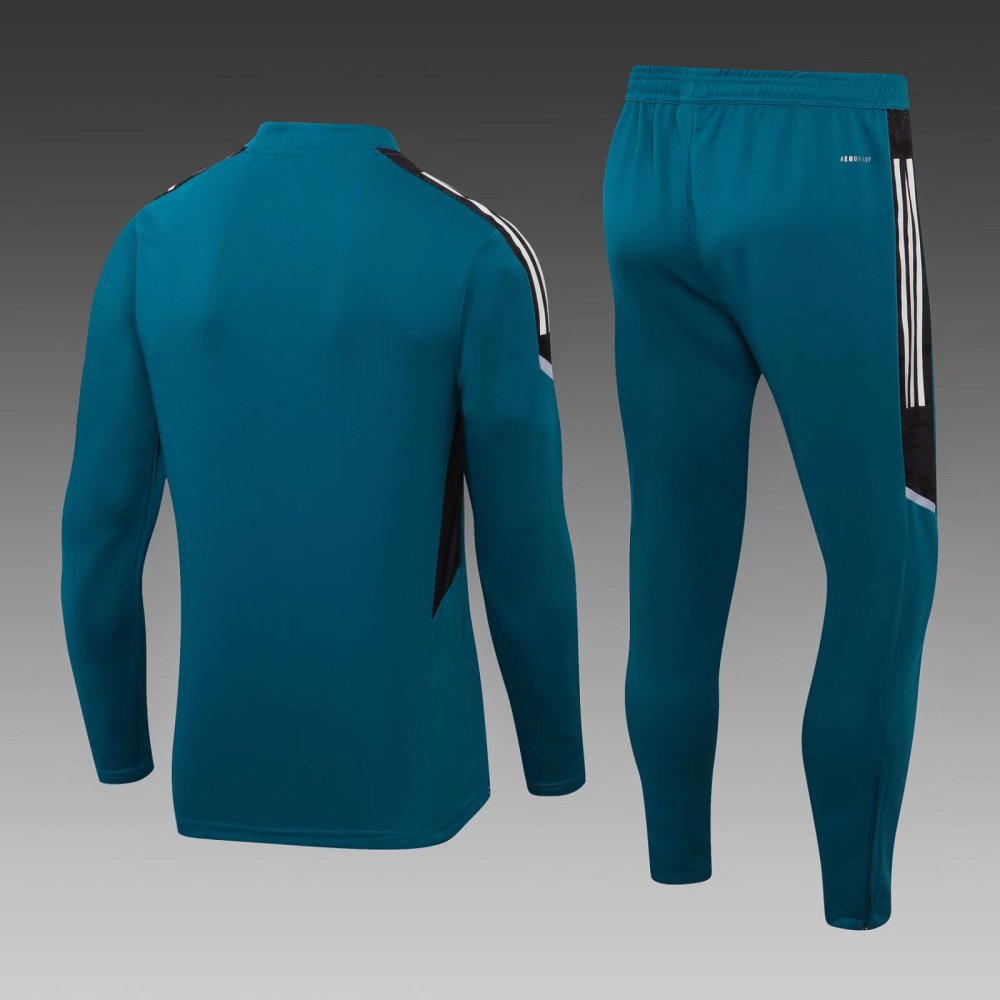 2021/2022 Real Madrid half-pull training uniform green suit 1:1 Thai quality suit