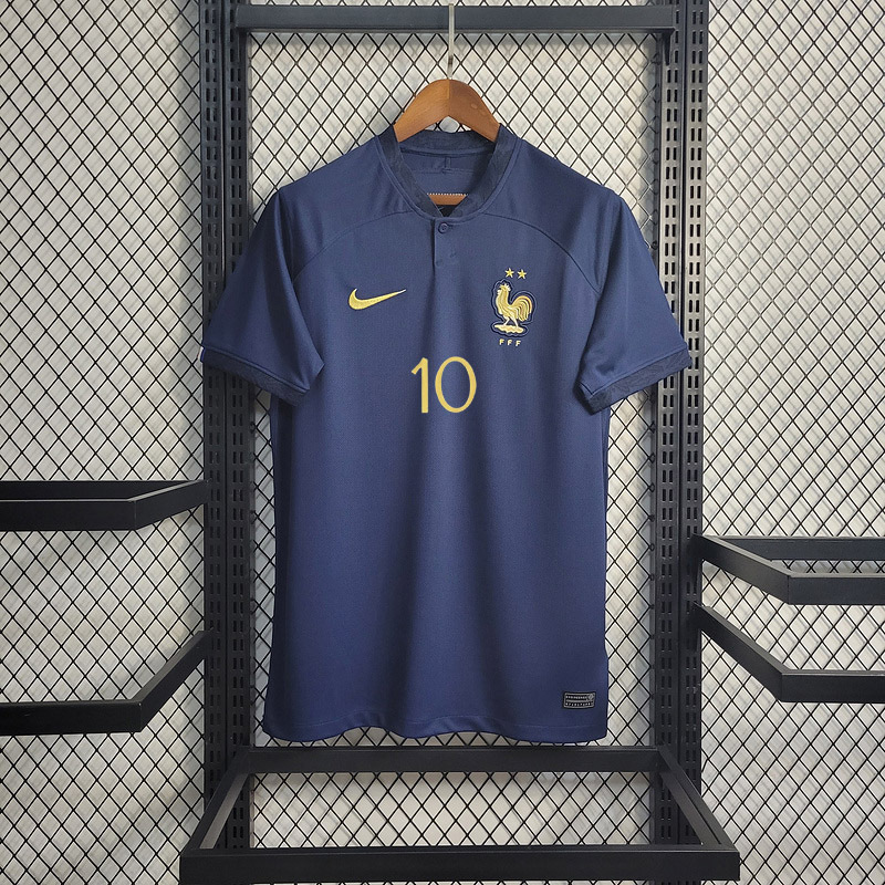 2022 France home Mbappe #10 Griezmann Coman Kante BENZEMA GIROUD Football Jersey
