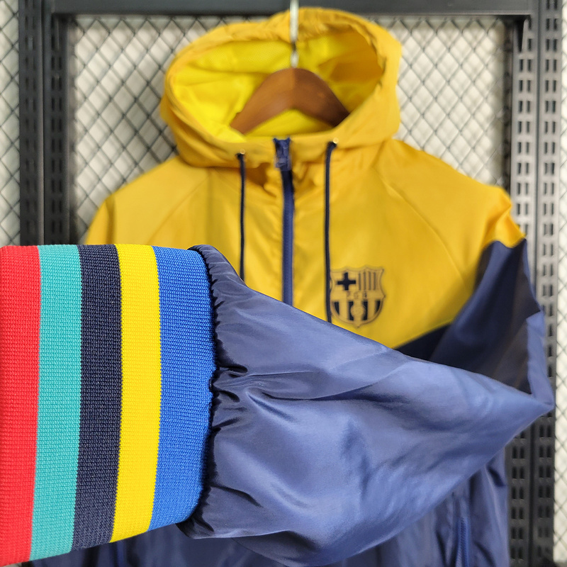 23-24 player windbreaker Barcelona Royal Blue Yellow