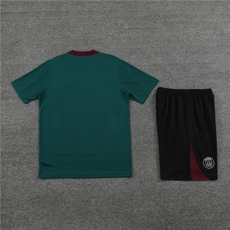 24-25 short sleeve training clothes psg green