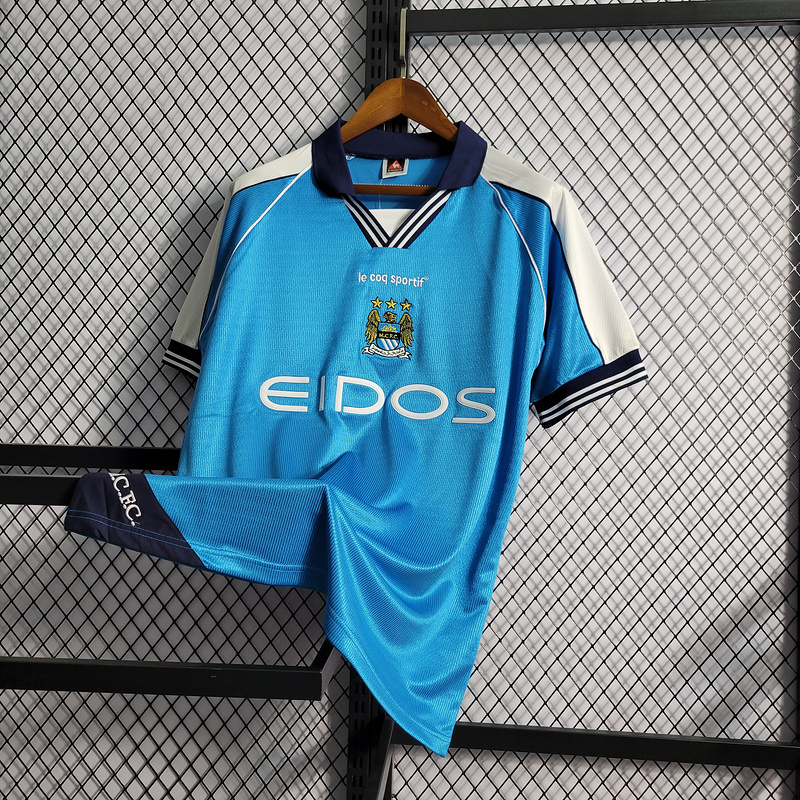Retro Manchester City 99-01 home   Football jersey retro