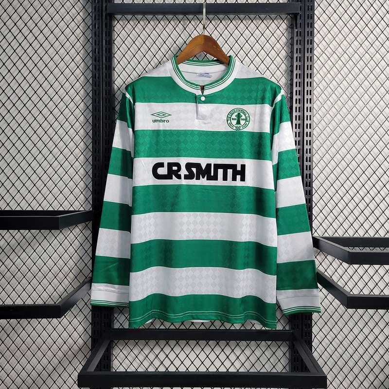 Retro 1987-88 Celtic Home Long Sleeve football jersey retro
