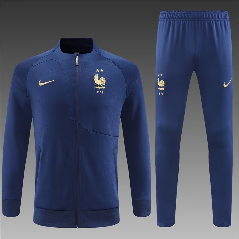 2022/2023 French long pull-up coat royal blue suit