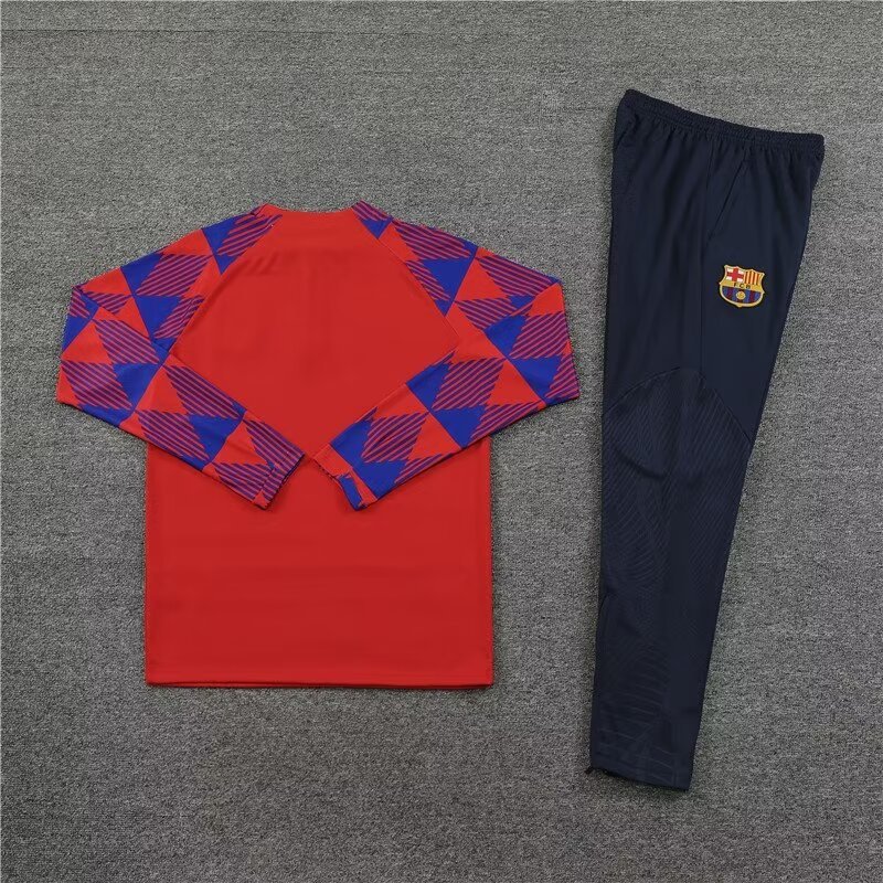 2023/2024 Barcelona half-pull training suit red suit 1:1 Thai quality