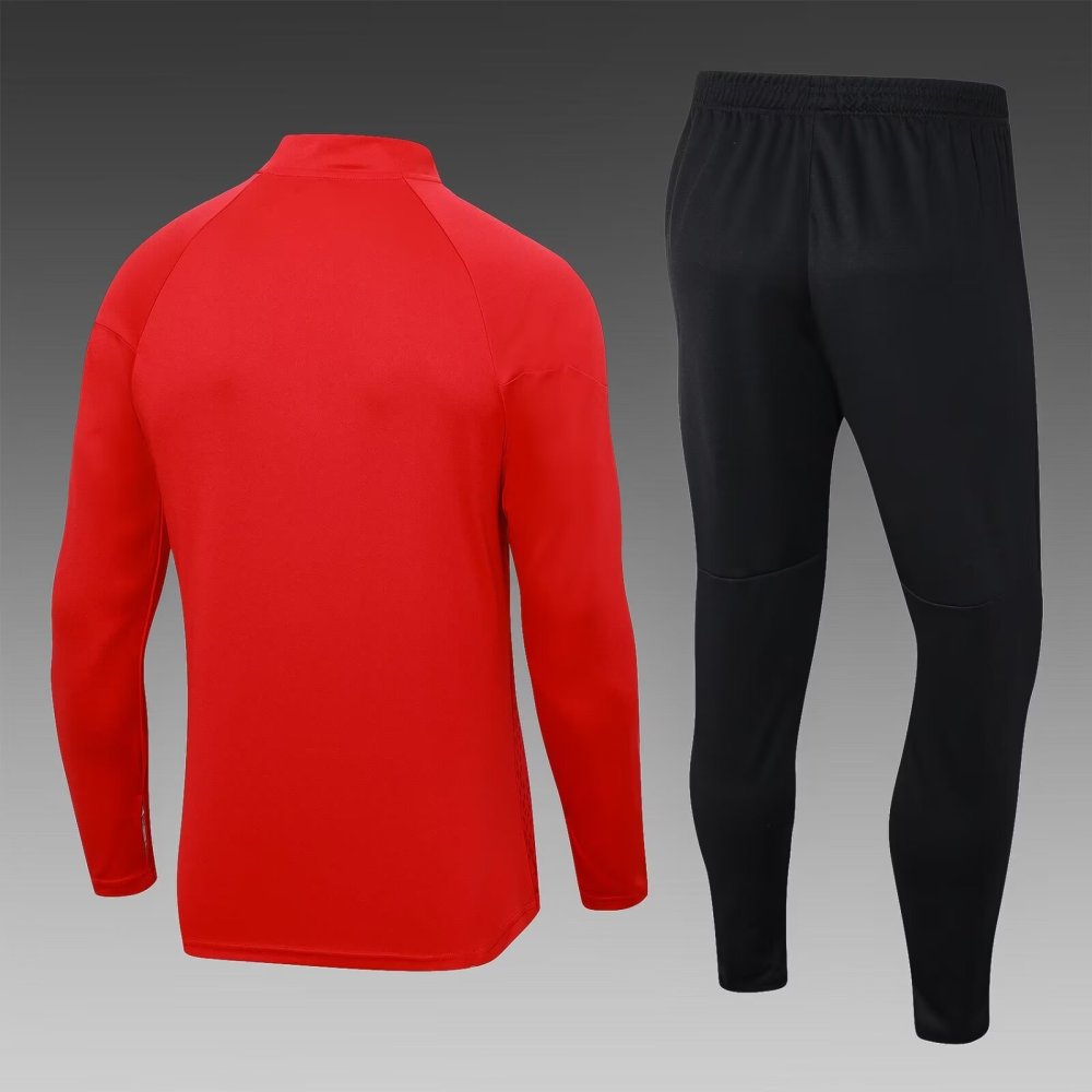 2023/2024 AC Milan Half Pull Training Wear Red Football Jersey 1:1 Thailand Quality Suit