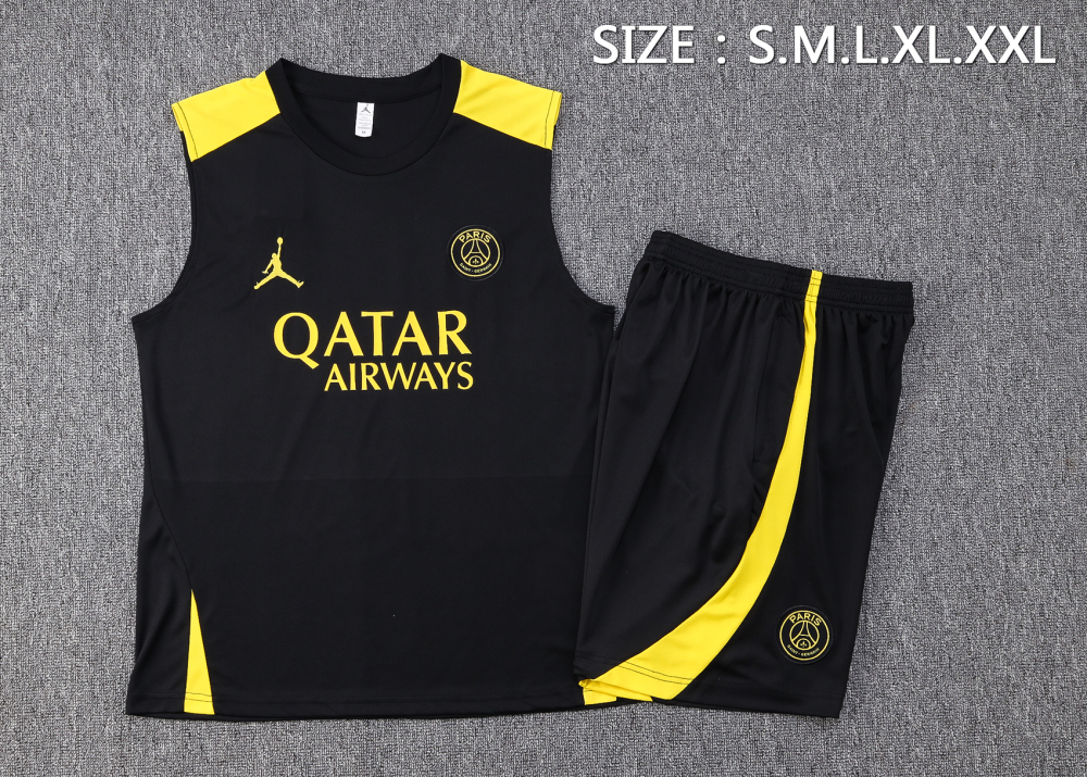 23-24 PSG Jordan black training vest suit