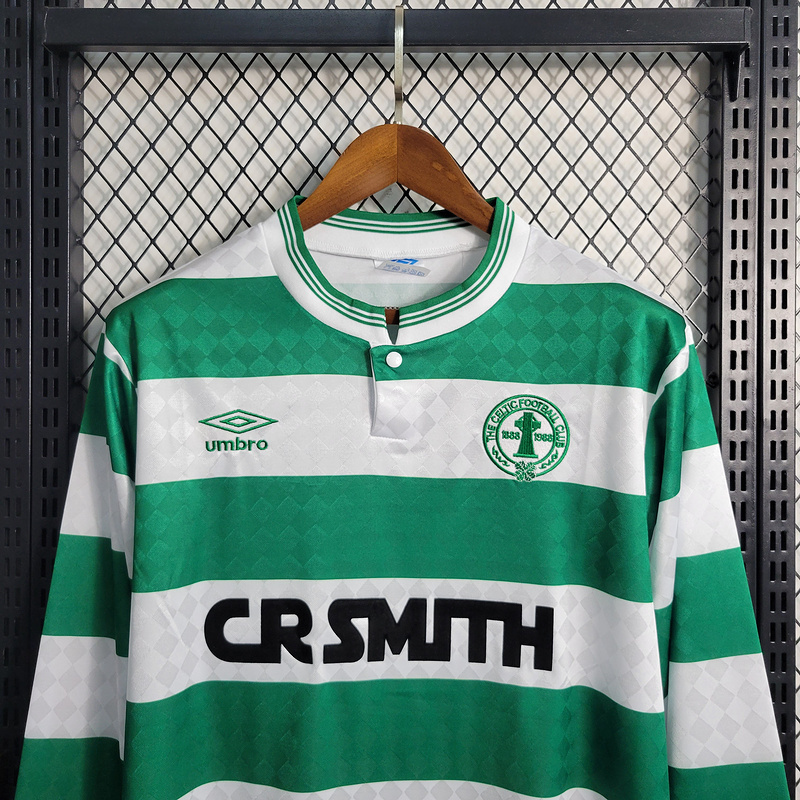 Retro 1987-88 Celtic Home Long Sleeve football jersey retro