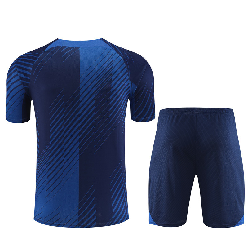23-24-Short-sleeved training uniform Barcelona blue [camouflage style]