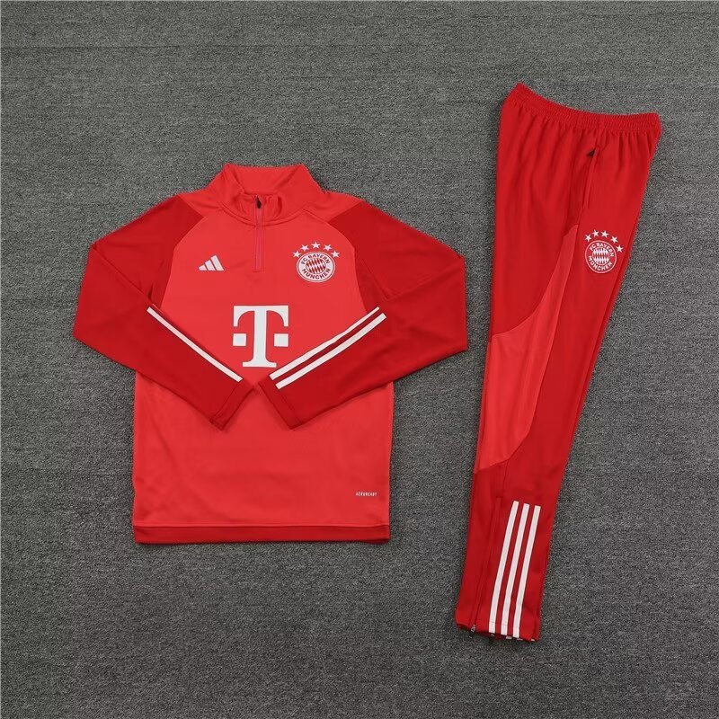 2023/2024 Bayern half-pull training uniform red set