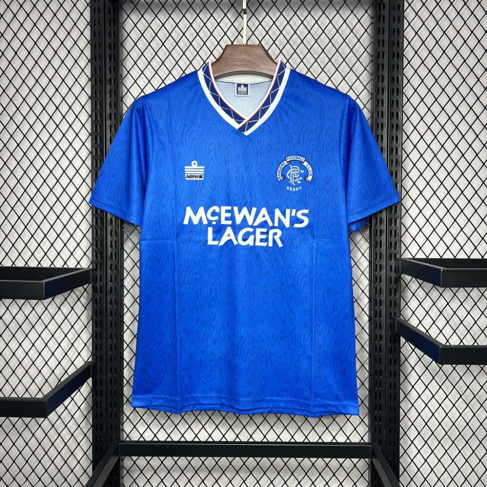 Retro 1990-92 Rangers Home football jersey Retro