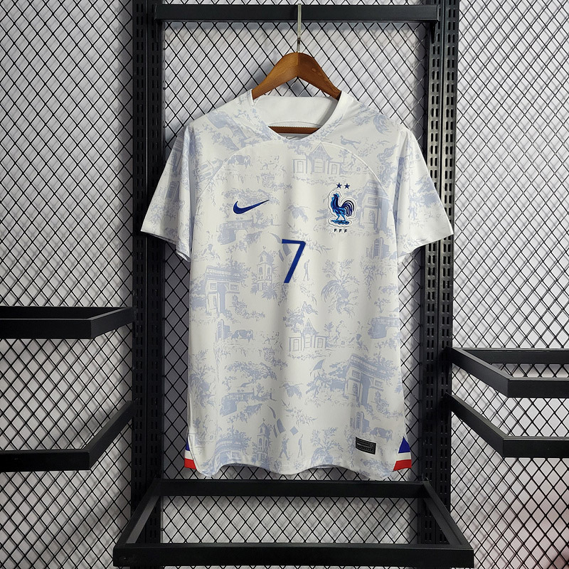 2022 France Away  Mbappe #10 Griezmann Coman Kante BENZEMA GIROUD Football Jersey