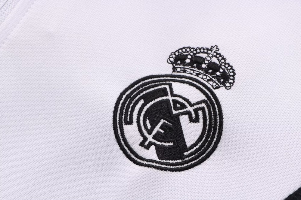 2022/2023 Real Madrid long zipper jacket black with white football shirt set 1:1 Thai quality