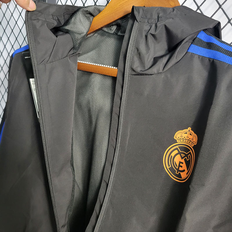 2022 Real Madrid Windbreaker Black