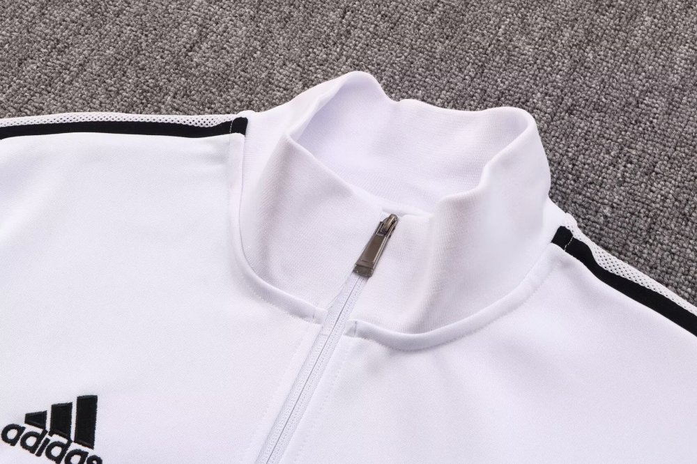 2022/2023 Real Madrid long zipper jacket black with white football shirt set 1:1 Thai quality