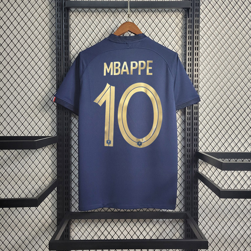 2022 France home Mbappe #10 Griezmann Coman Kante BENZEMA GIROUD Football Jersey