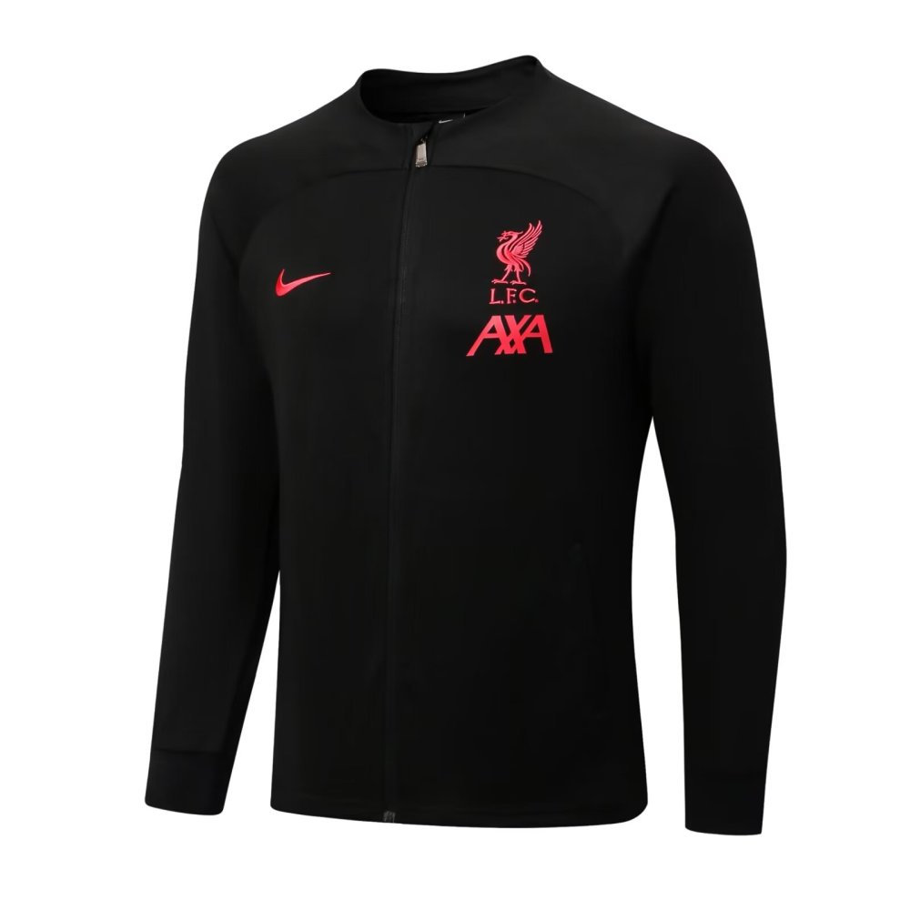 2022/2023 Liverpool Long Zip Jacket Black Jersey 1:1 Thailand Quality Suit