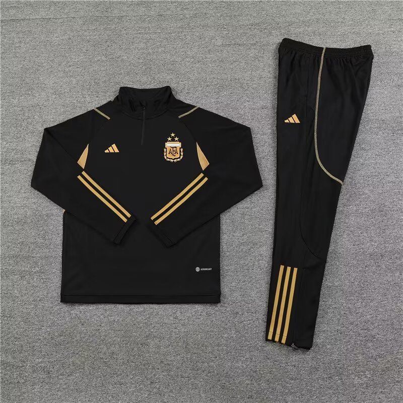 2023/2024 Argentina half training uniform black jersey set