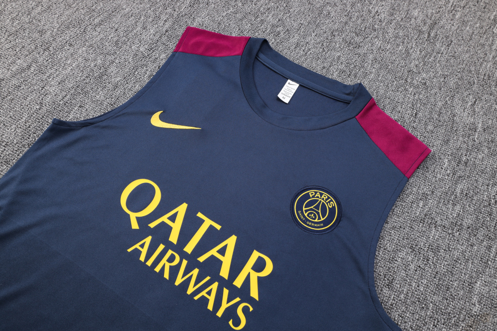 23-24 season psg blue training vest suit