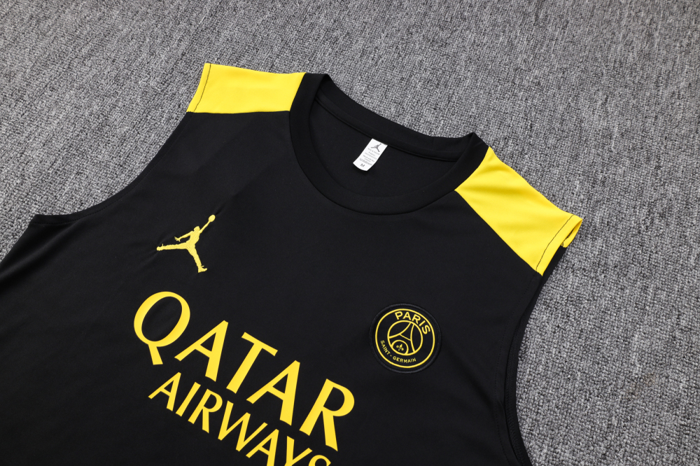 23-24 PSG Jordan black training vest suit