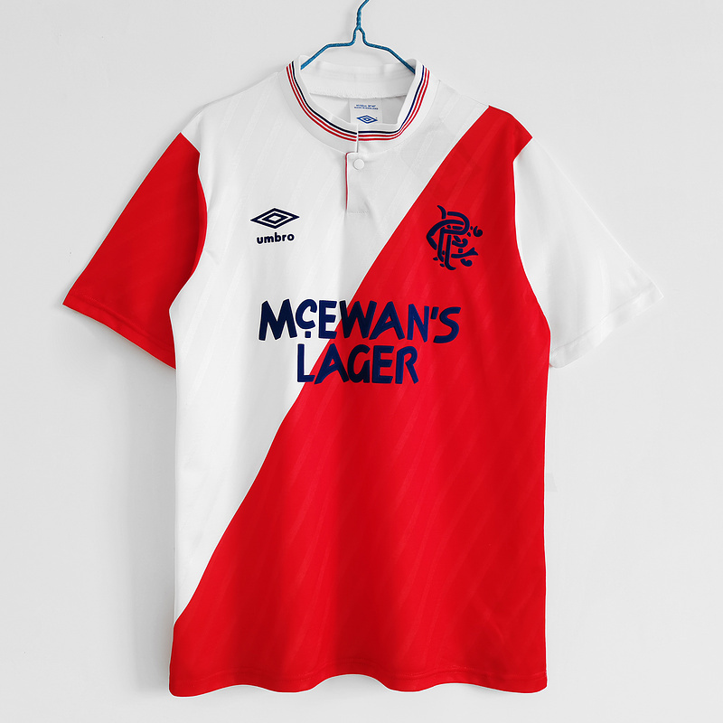 Retro 1982-83 Rangers away football jersey Retro