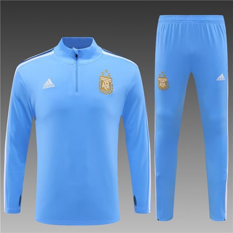 2023/2024 Argentina Half-length Training Wear Light Blue Suit