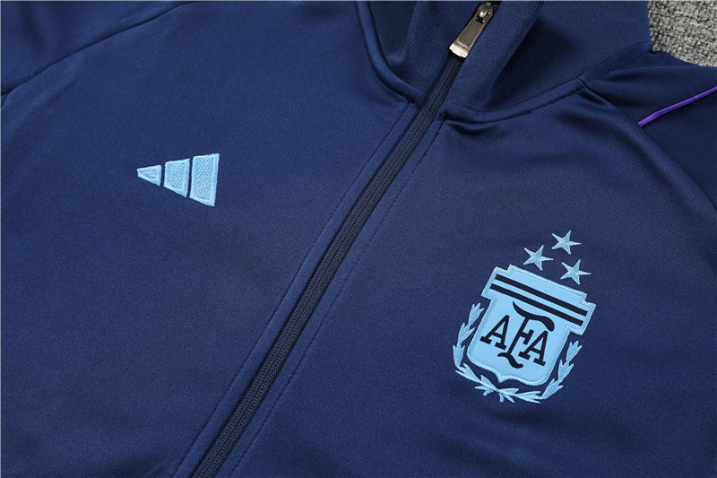 2022 Argentina Blue Long Pull Jacket Training Wear
