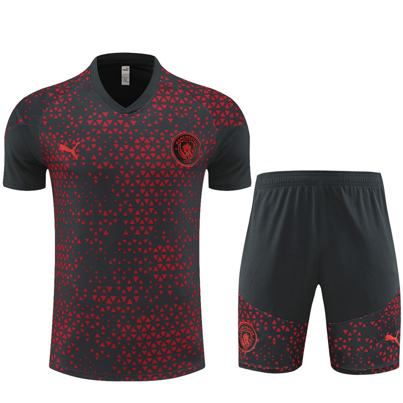 23-24 Manchester City short-sleeved training suit