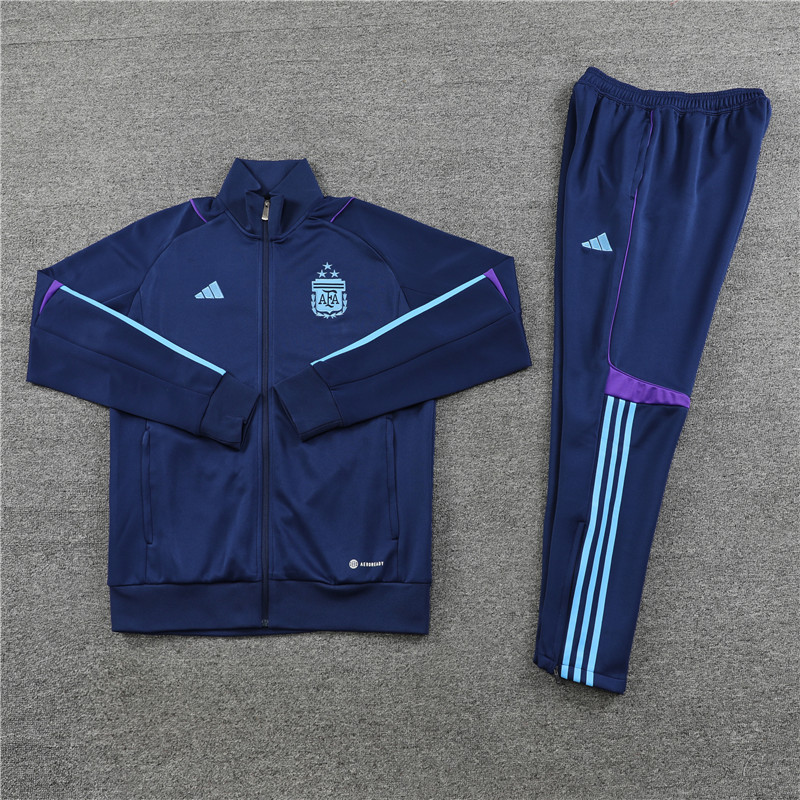 2022 Argentina Blue Long Pull Jacket Training Wear