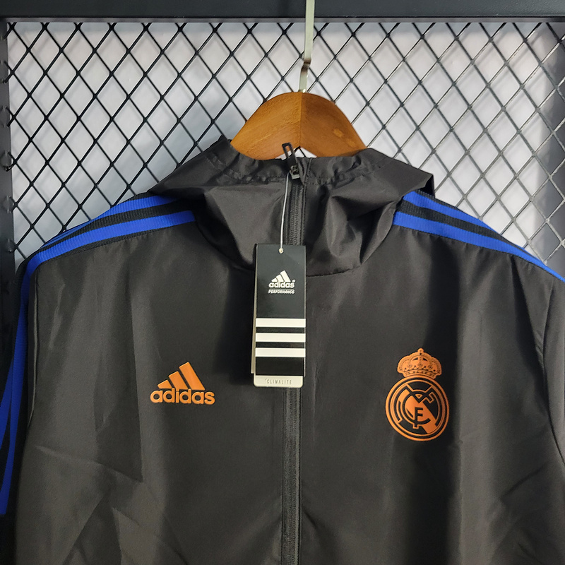 2022 Real Madrid Windbreaker Black