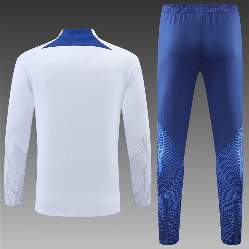 2022/2023 French half-pull training uniform white football shirt suit