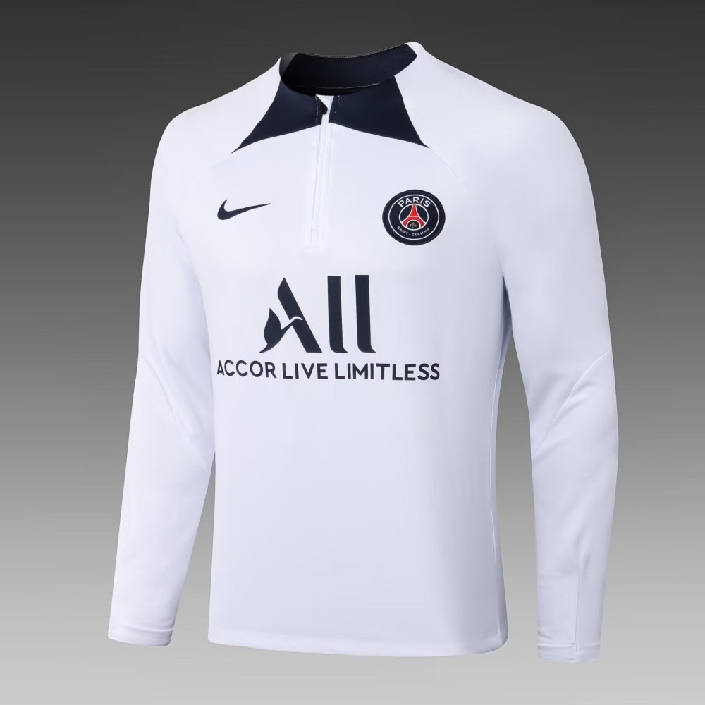 2022/2023 Paris Saint-Germain half-pull training suit white suit