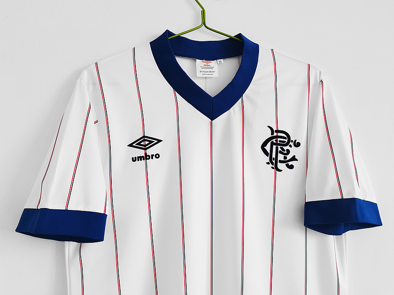 Retro 1982-83 Rangers away football jersey Retro