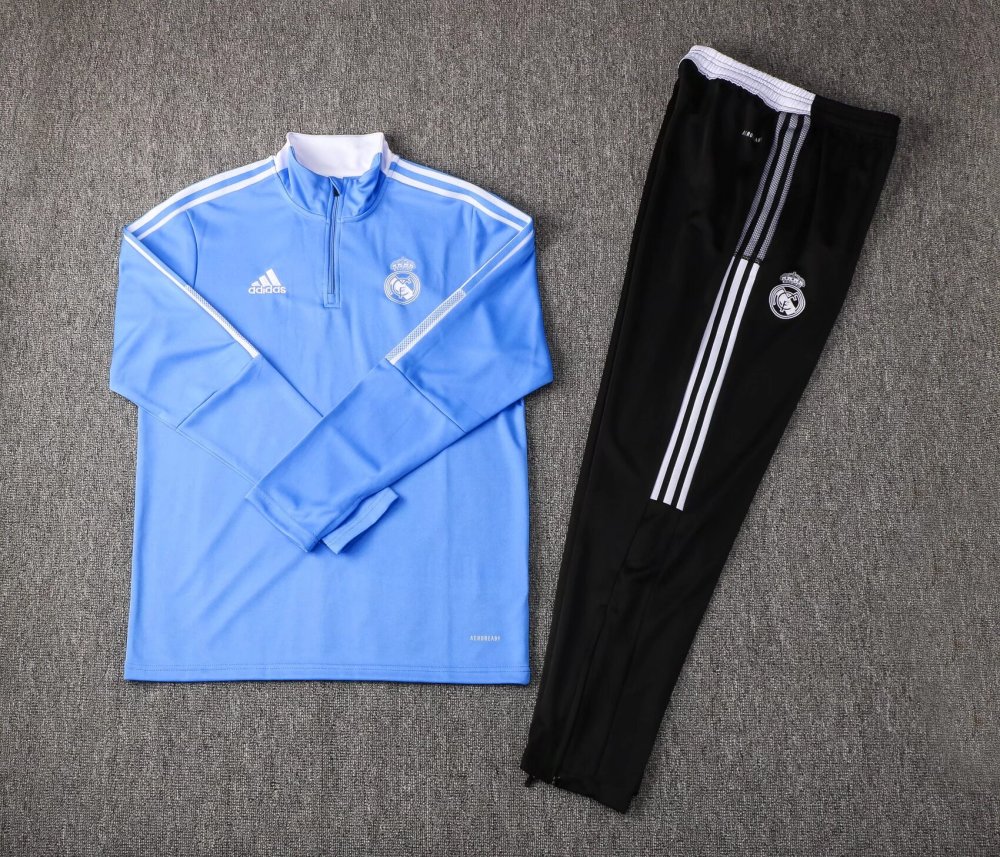 2021/2022 Real Madrid half-pull training suit blue suit 1:1 Thai quality suit