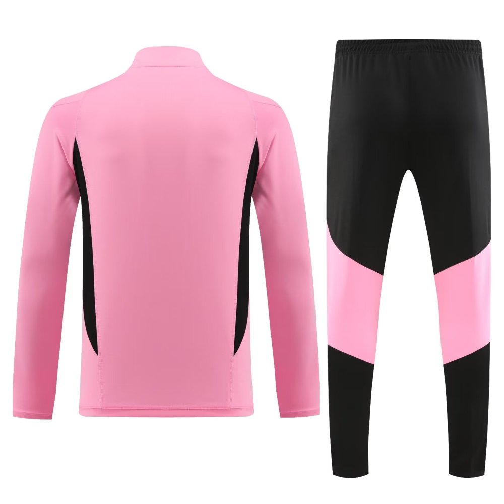 2023/2024 Inter Miami Half Pull Training Wear Pink Football Shirt 1:1 Thailand Quality Suit