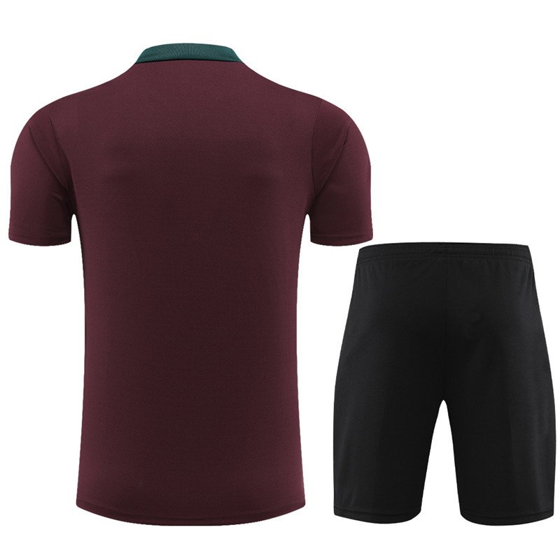 24-25 short-sleeved training clothes psg maroon