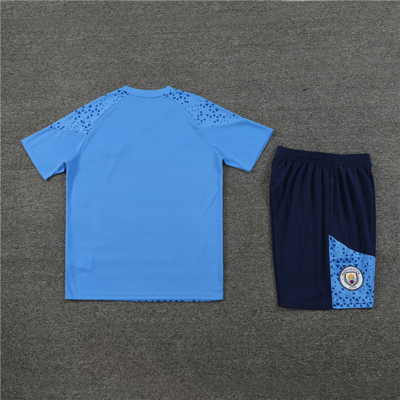 23-24 Short Sleeve Training Wear Manchester City Light Blue
