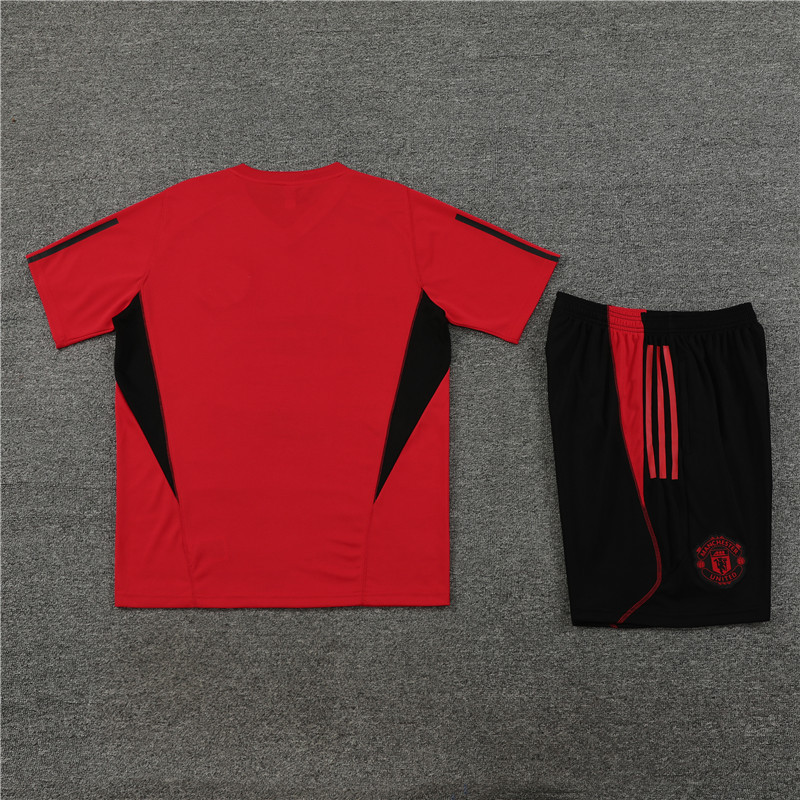 23-24 Manchester United red training short sleeves
