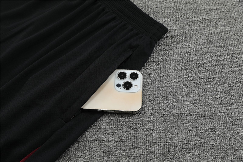 24-25 short-sleeved training suit psg paris saint germain black