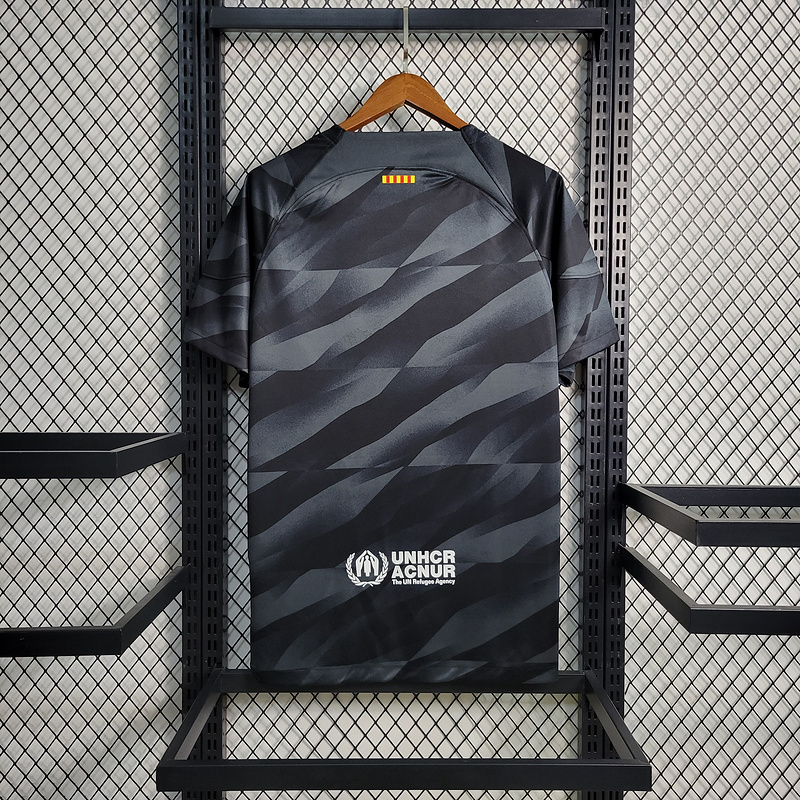 2023-24 Barcelona Black Goalkeeper  TER STEGEN I?AKI PE?A Football jersey