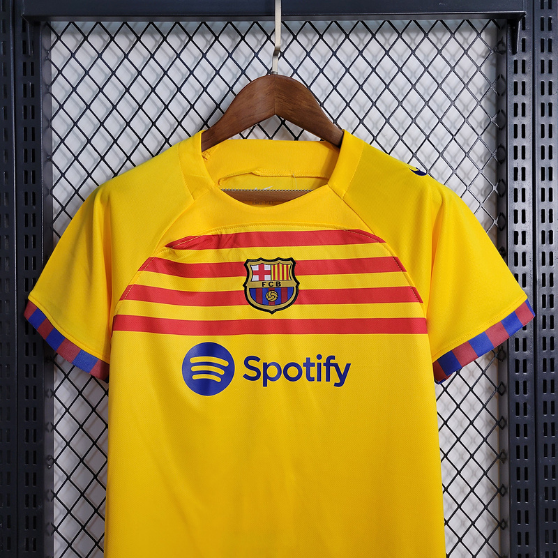 2023-24 kids Barcelona 4 away GAVI LEWANDOWSKI F. DE JONG PEDRI FERMíN Football jersey
