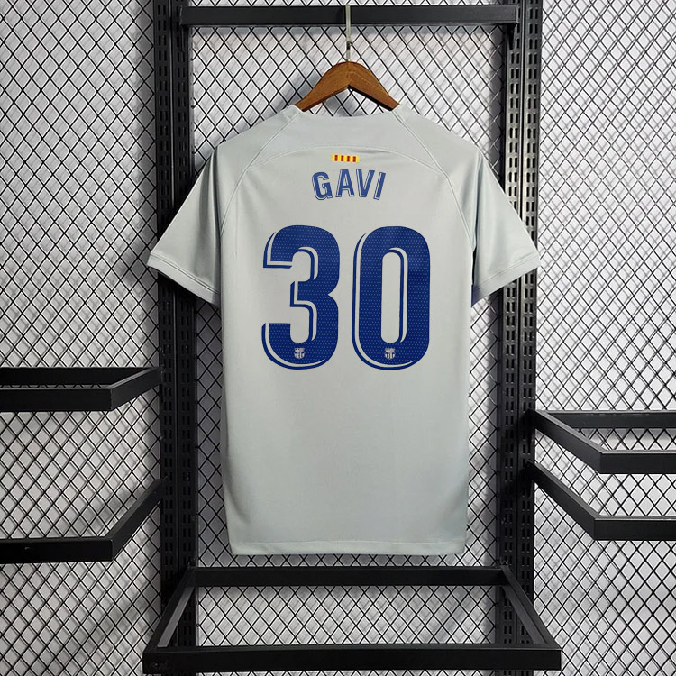 2022-23 Barcelona third away LEWANDOWSKI O.DEMBELE PEDRI PATRI JORDI ALBA Football jersey