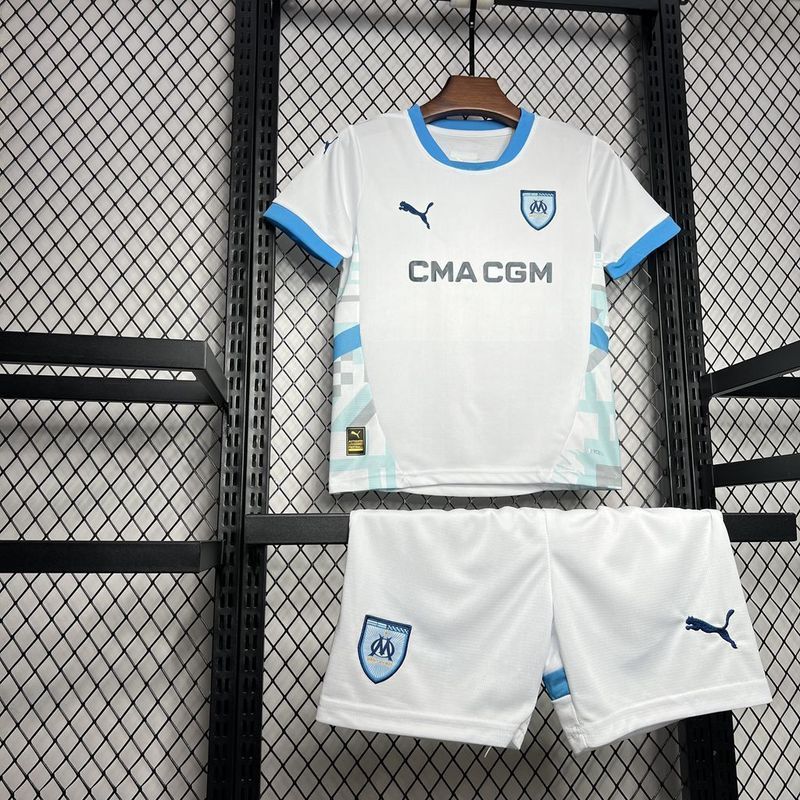 2024-25 Marseille Home KIDS Maillot OM Football jersey