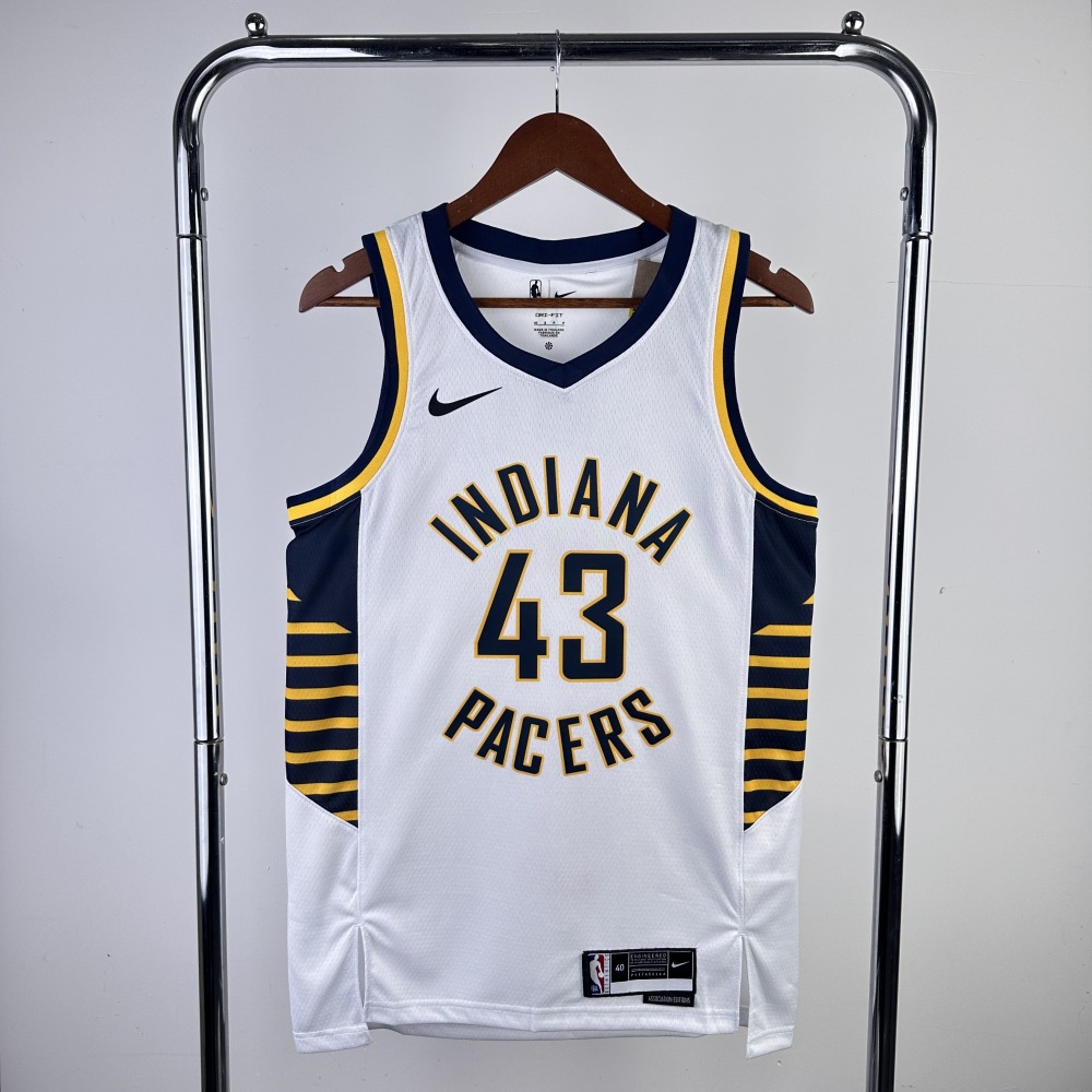 23 Season Indiana Pacers Home White 43 SIAKAM