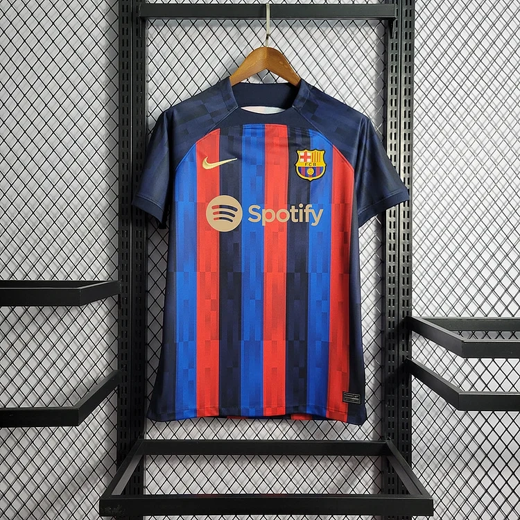 2022-23 Barcelona Home LEWANDOWSKI O.DEMBELE PEDRI PATRI JORDI ALBA Football jersey