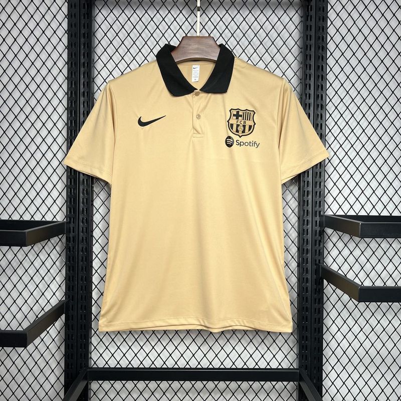 2024-25 Barcelona Polo Khaki Football jersey