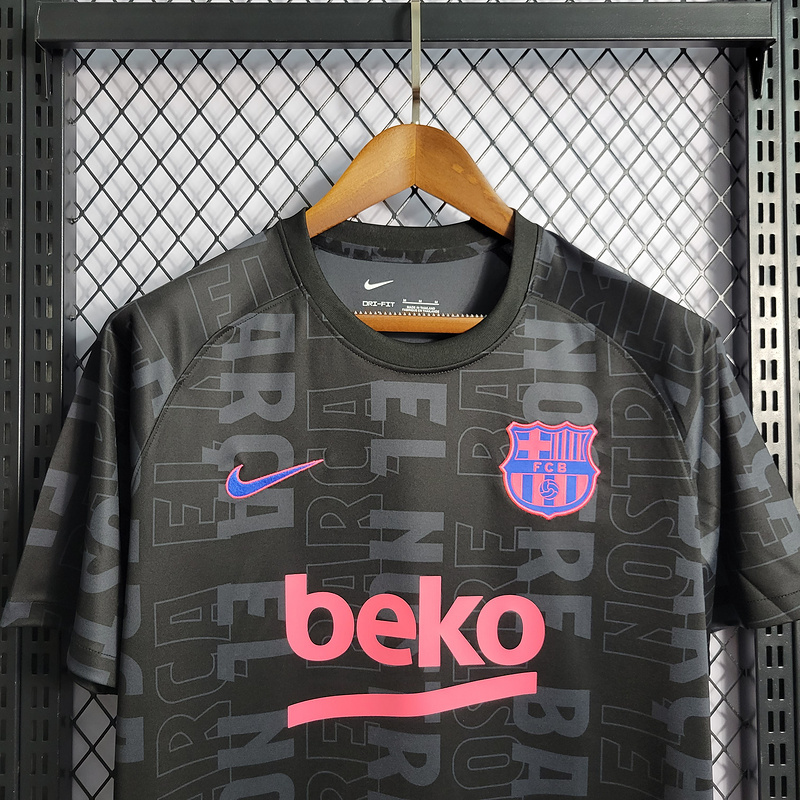 2022 Barcelona Black Training Suit Football jersey
