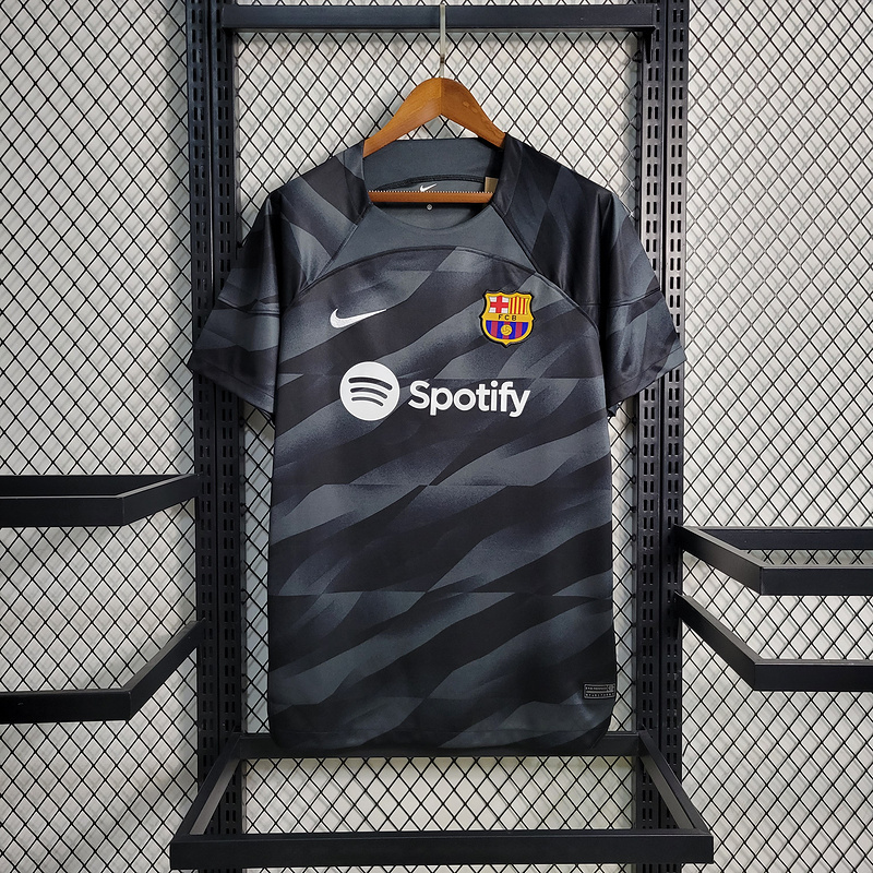 2023-24 Barcelona Black Goalkeeper  TER STEGEN I?AKI PE?A Football jersey