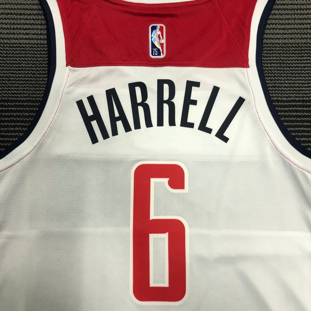 75th Anniversary Washington Wizards White 6 Harrell