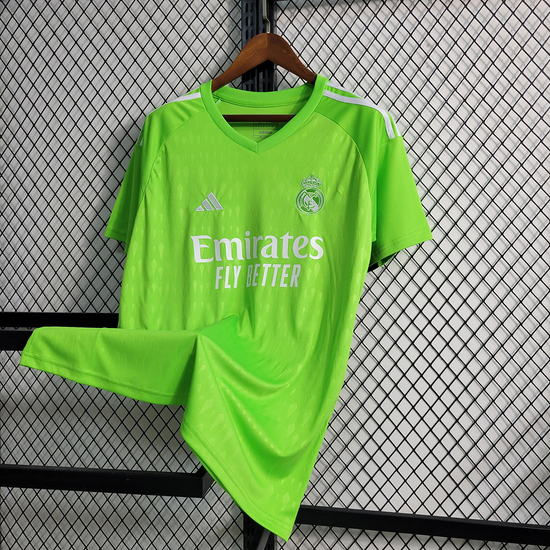 2023-24 Real Madrid goalkeeper green  COURTOIS Football jersey
